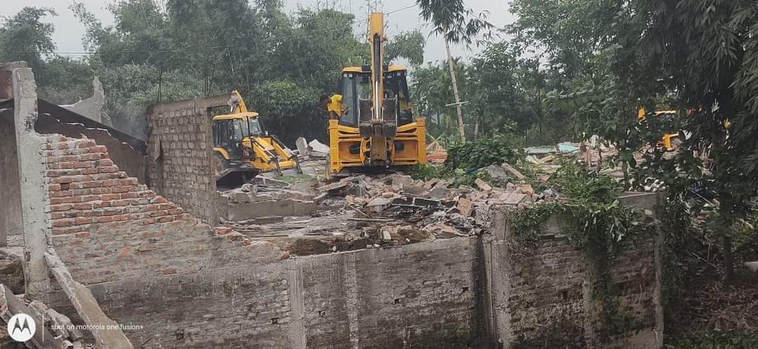 Assam: Massive eviction drive carried out to clear encroached land in Sonitpur, 299 families evicted