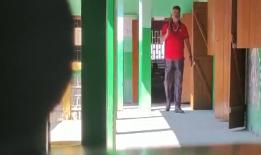 Assam: Headteacher suspended after he comes to school carrying machete; Video viral